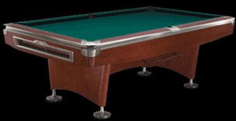 gold crown mahogany nickel finish brunswick pool table
